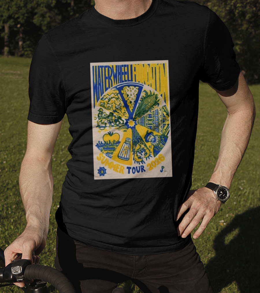 WaterWheel Foundation Summer Tour 2026 Salt Shaker Apple Corn T-Shirt
