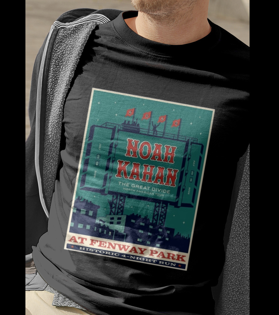 Noah Kahan The Great Divide Tour 2026 Fenway Park July 7 8 10 11 T-Shirt