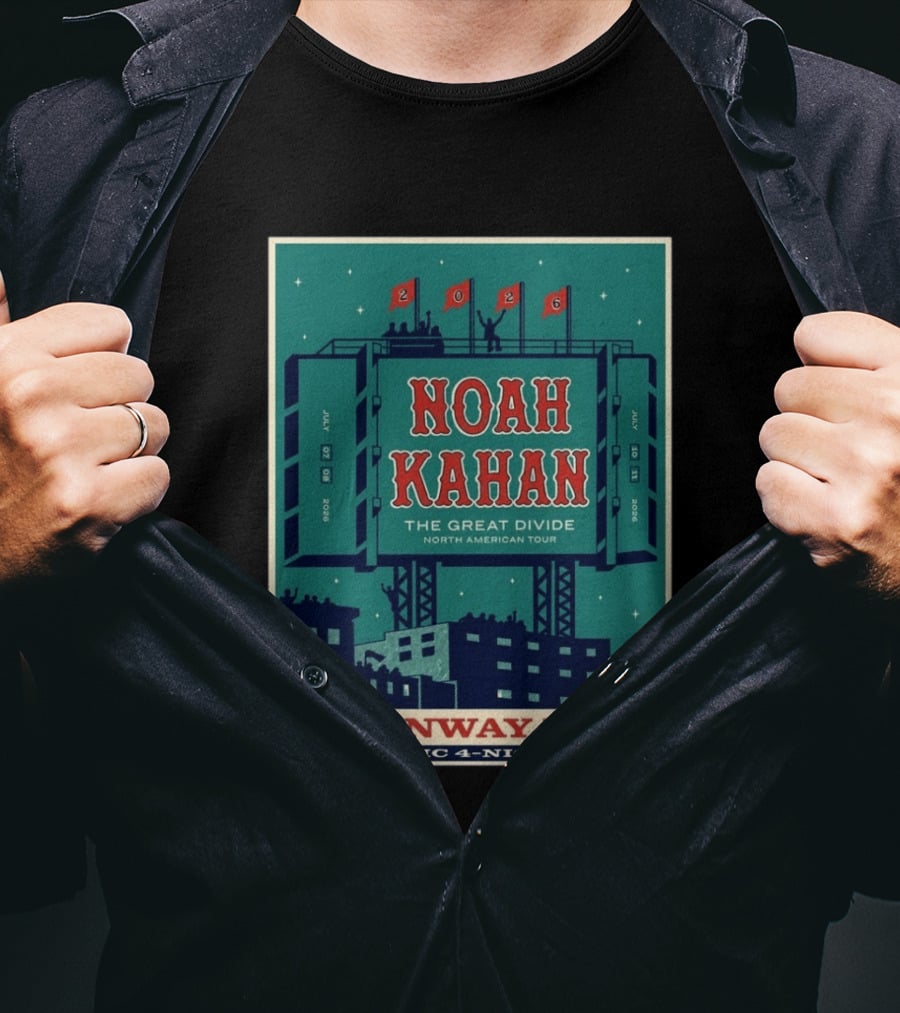 Noah Kahan The Great Divide Tour 2026 Fenway Park July 7 8 10 11 T-Shirt