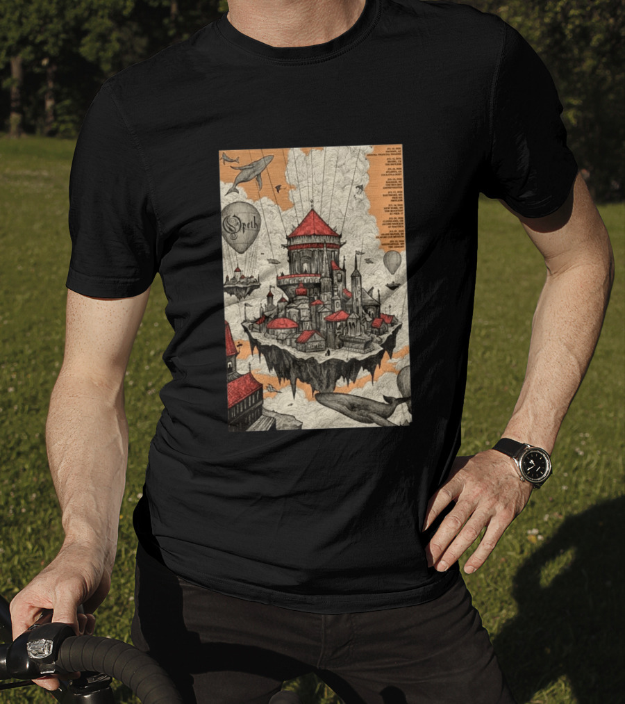 Opeth 2026 Summer Tour Exclusive Floating City With Whales And Balloons T-Shirt