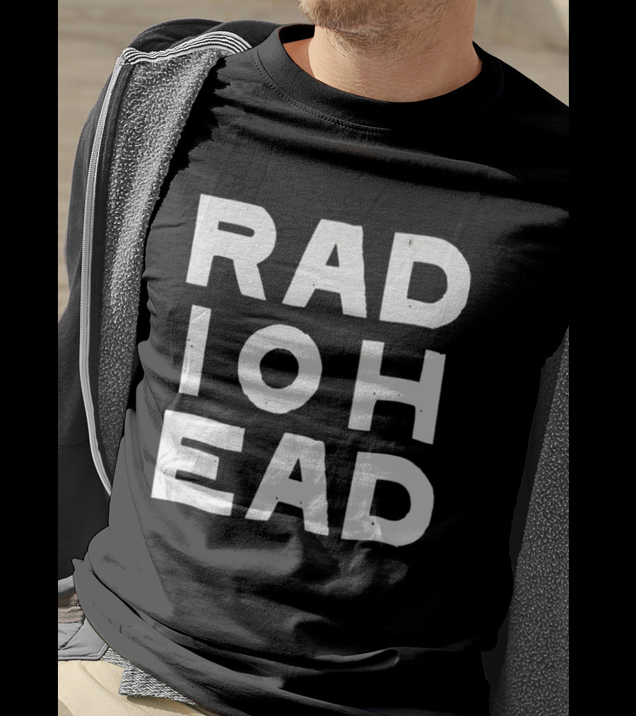 Radiohead Alternative Rock Thom Yorke Band Name Block Letters T-Shirt