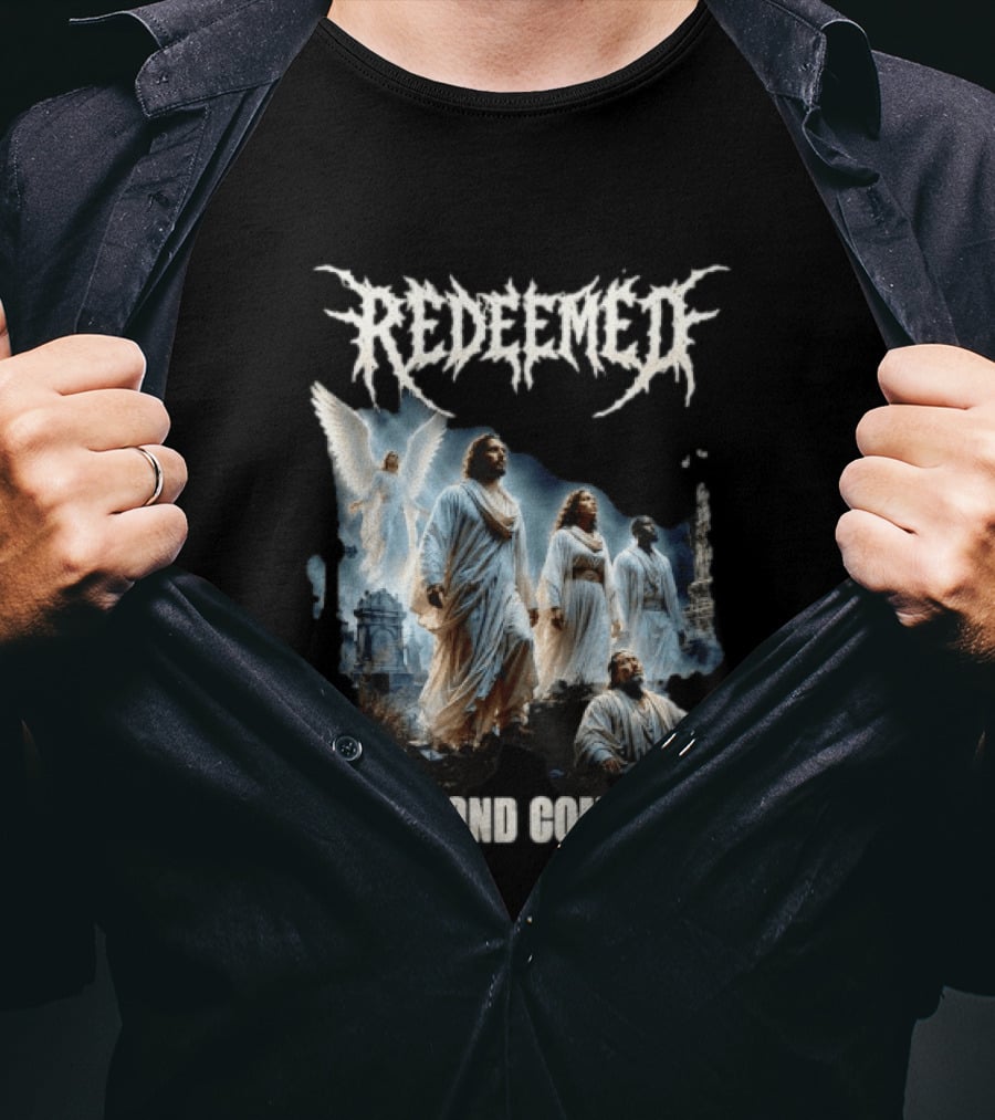 Redeemed Second Coming Christian Metal Angels And Saints T-Shirt