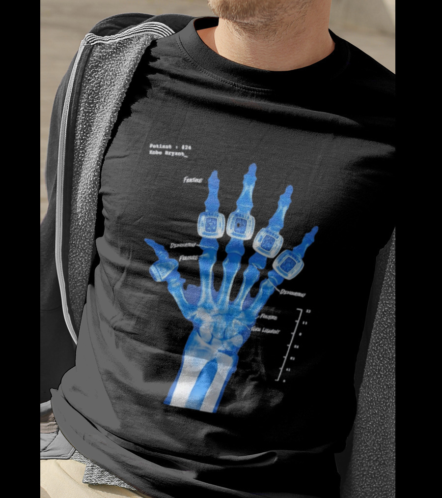 Kobe Bryant Patient No 24 X Ray Rings Lakers T-Shirt