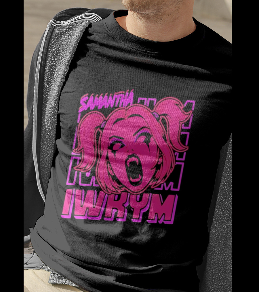 Samantha IWRYM Vampire Girl Goth Horror Pink T-Shirt