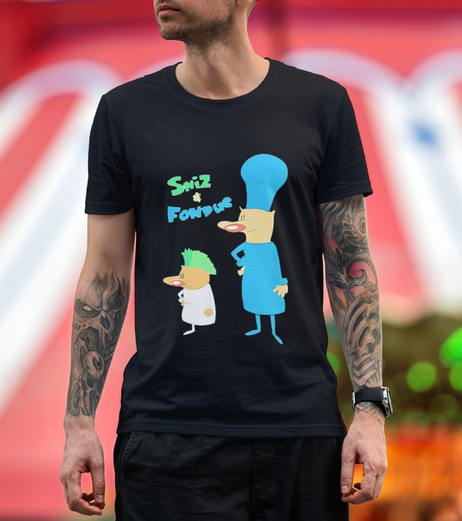 Sniz And Fondue Characters From Nickelodeon 90s Cartoon Series T-Shirt
