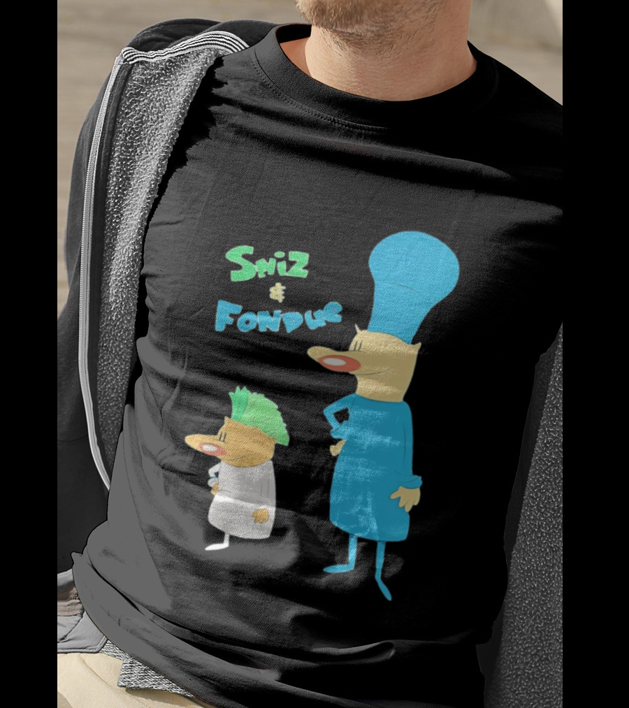 Sniz And Fondue Characters From Nickelodeon 90s Cartoon Series T-Shirt