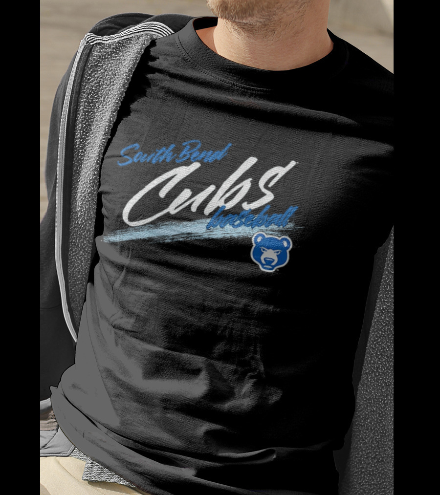 South Bend Cubs Baseball MiLB Blue Bear T-Shirt