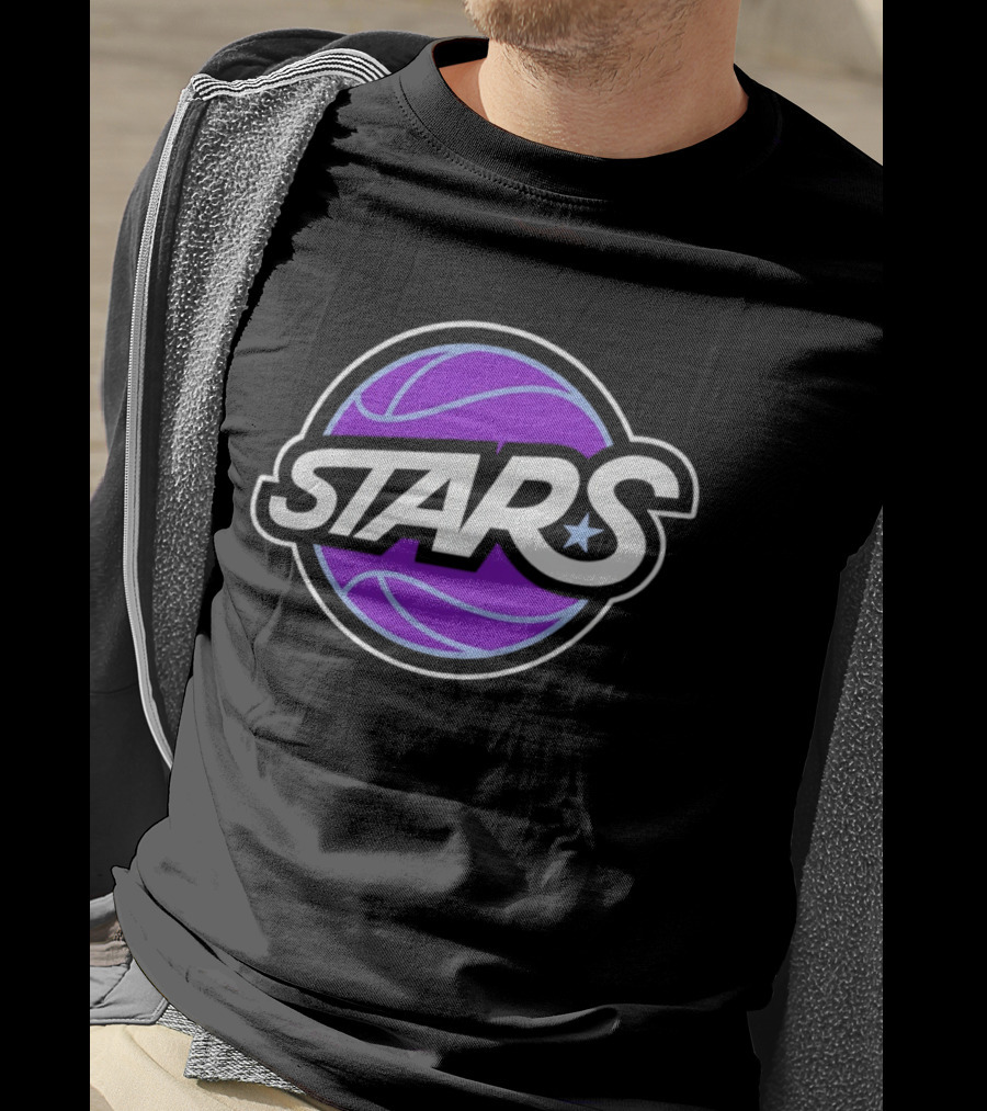 Stars Basketball Purple Ball T-Shirt