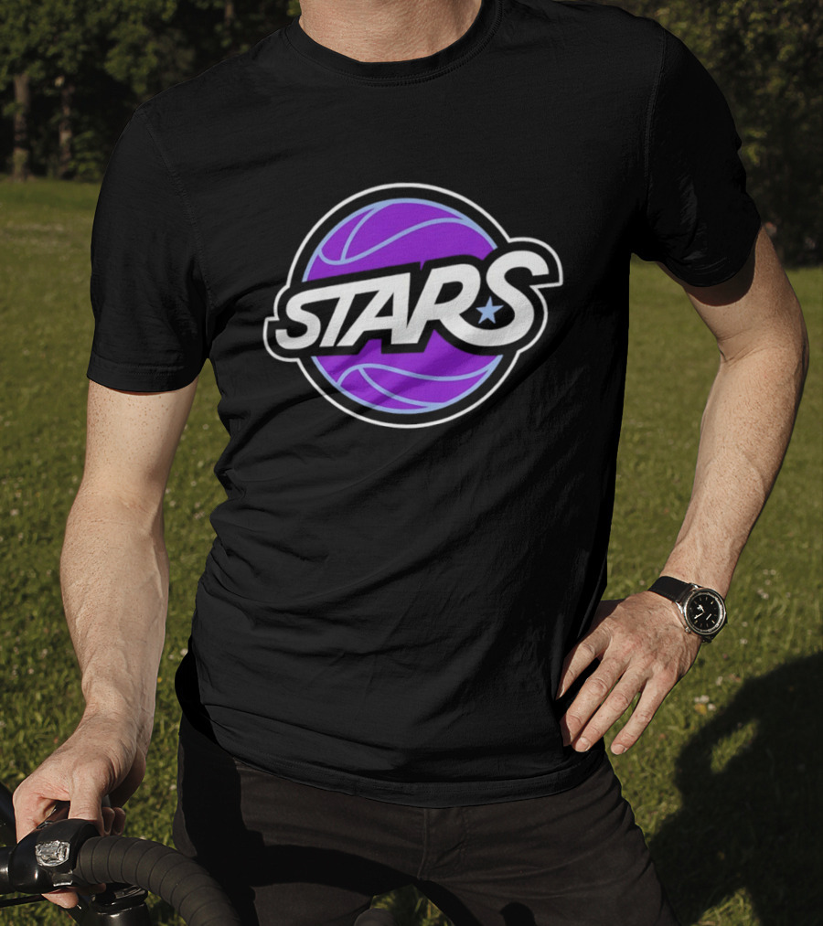 Stars Basketball Purple Ball T-Shirt