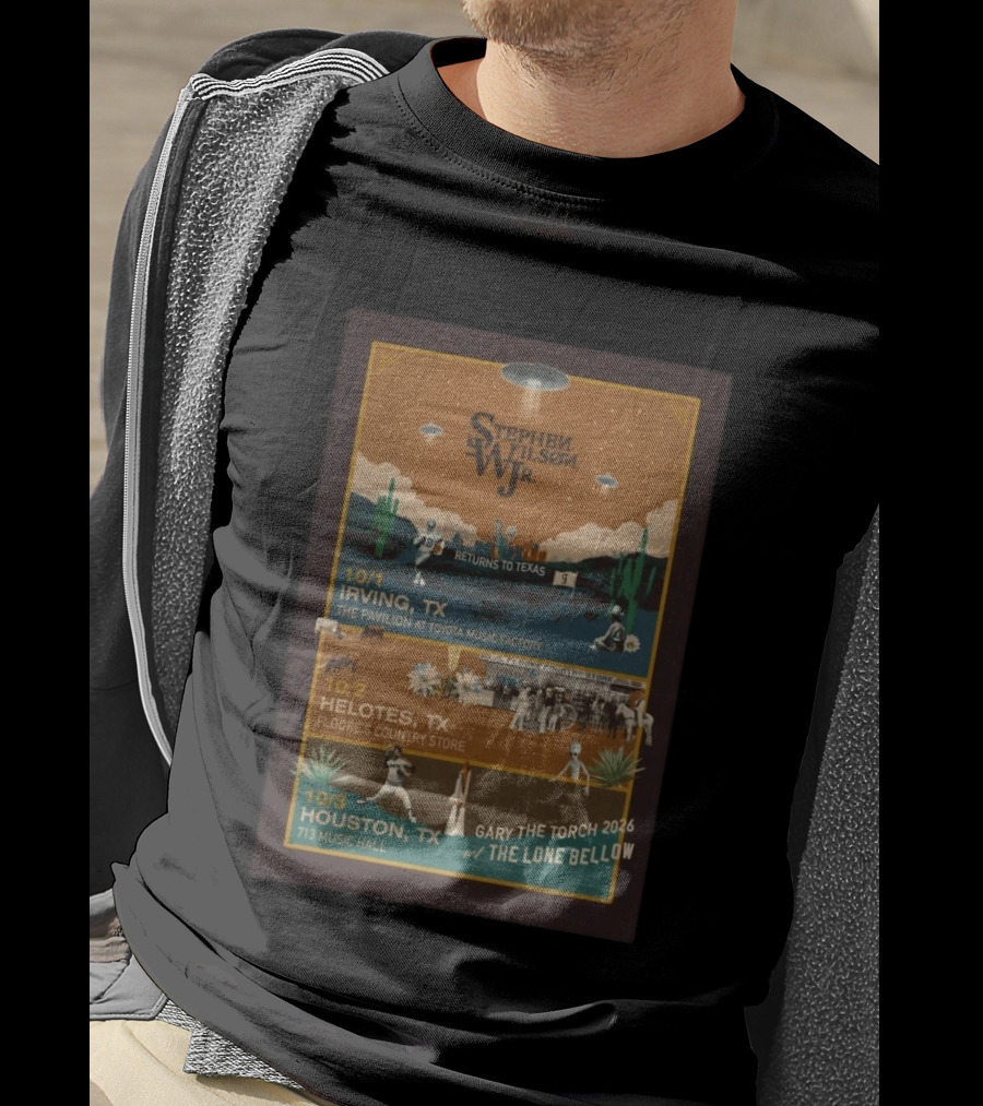 Stephen Wilson Jr. Returns To Texas 2026 Tour Dates At Floore's Country Store Helotes TX With The Lone Bellow T-Shirt