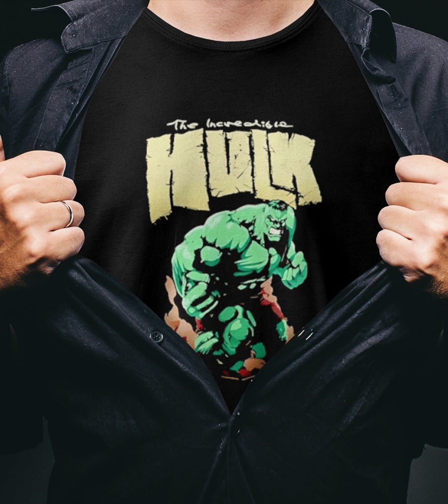The Incredible Hulk Marvel Comic Retro Watercolor T-Shirt