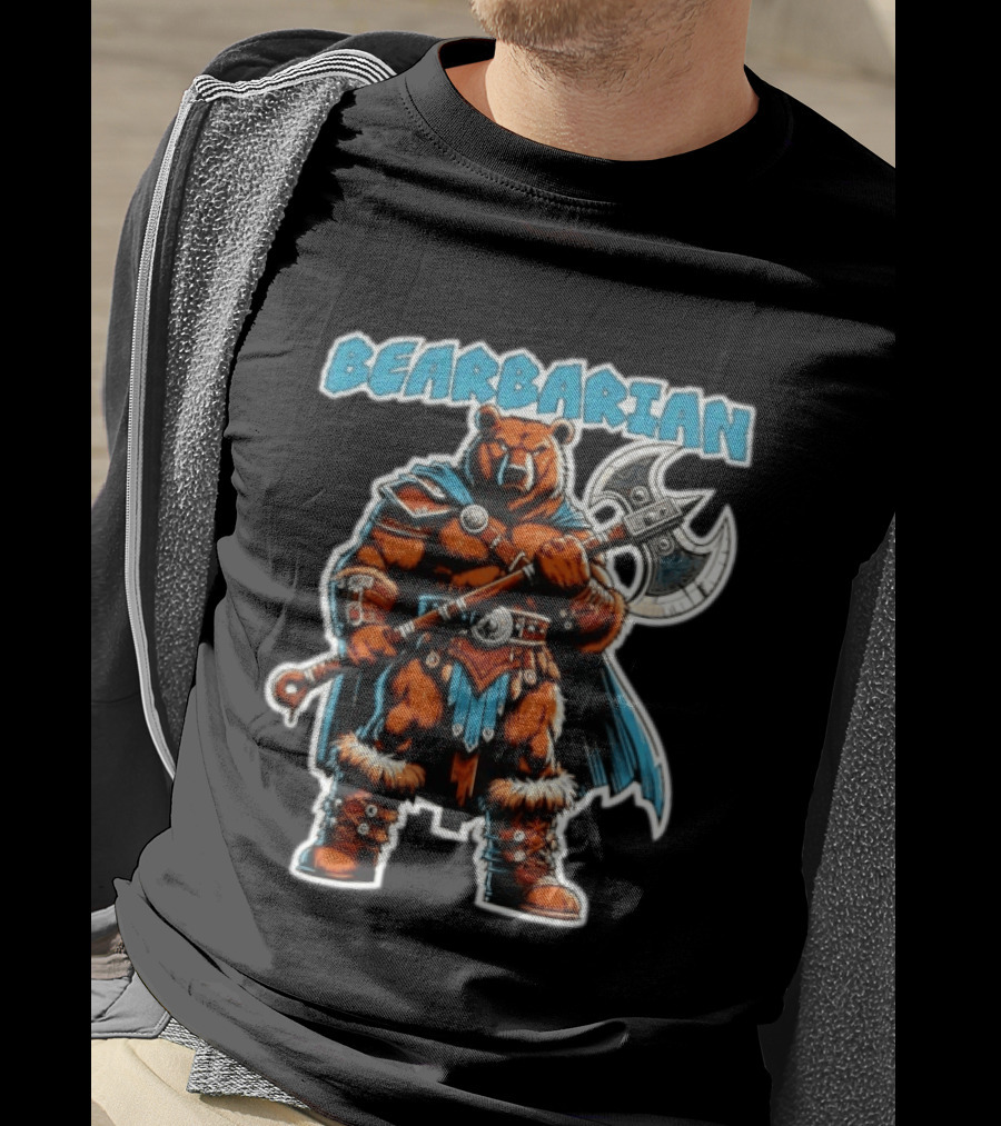 Bearbarian Warrior Bear With Battle Axe T-Shirt