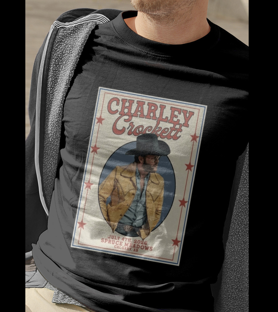 Charley Crockett In Calgary AB On Jul 4 2026 Tour T-Shirt