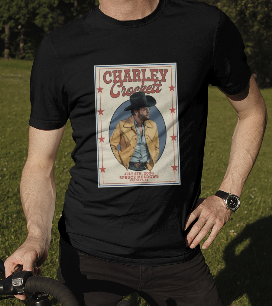 Charley Crockett In Calgary AB On Jul 4 2026 Tour T-Shirt