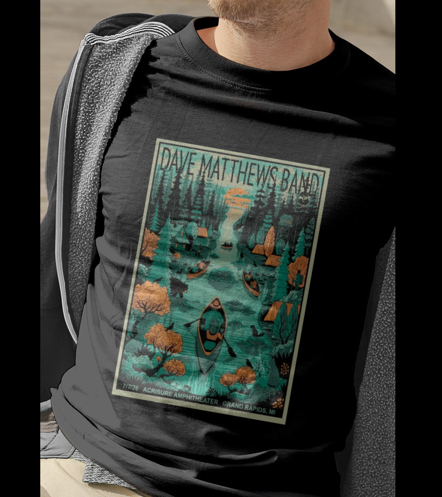 Dave Matthews Band Jul 7 2026 Acrisure Amphitheater In Grand Rapids MI T-Shirt