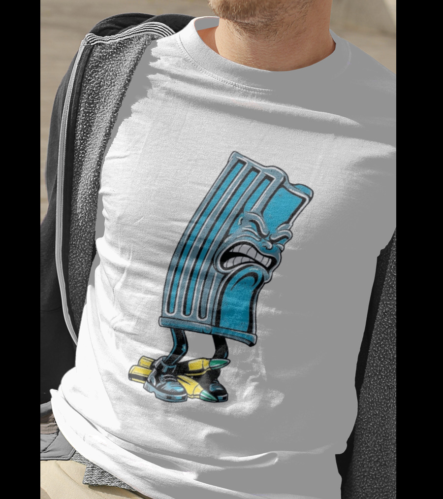 Angry Rifle Magazine With Walking Bullets T-Shirt