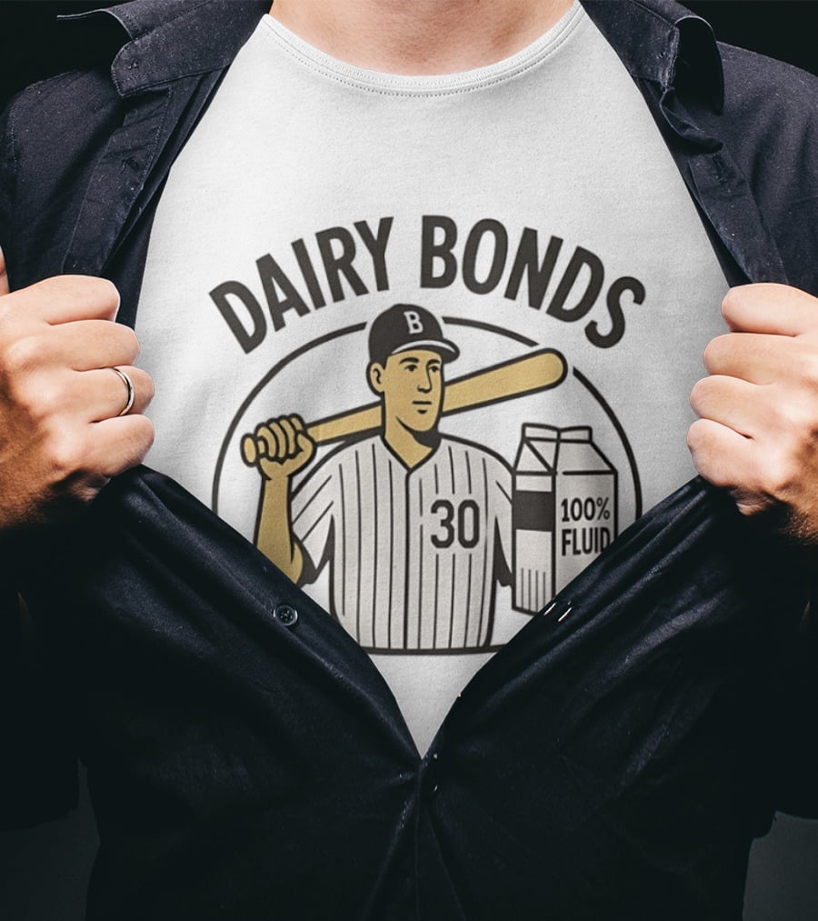 Dairy Bonds Baseball 30 Player 100 Percent Fluid T-Shirt