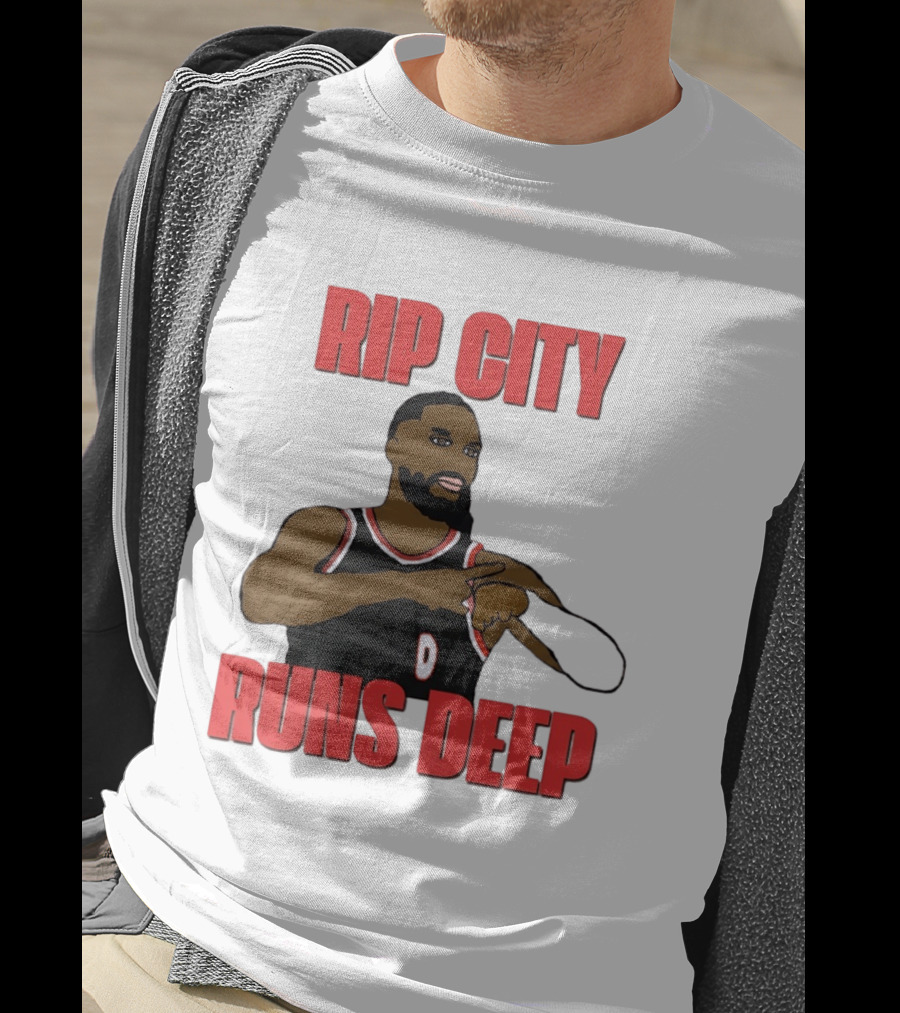 Rip City Runs Deep Damian Lillard Portland Trail Blazers T-Shirt