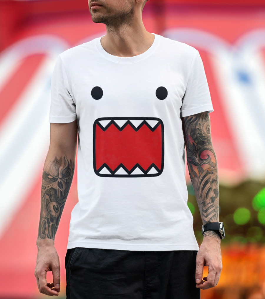 Domo Kun Face Expression With Red Teeth T-Shirt