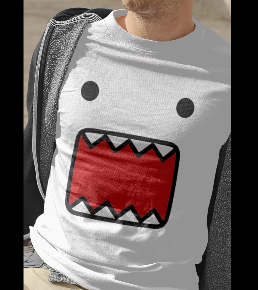 Domo Kun Face Expression With Red Teeth T-Shirt