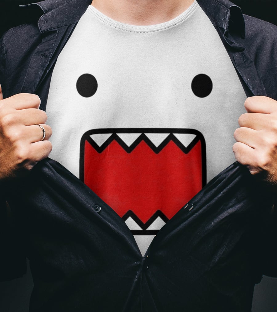 Domo Kun Face Expression With Red Teeth T-Shirt