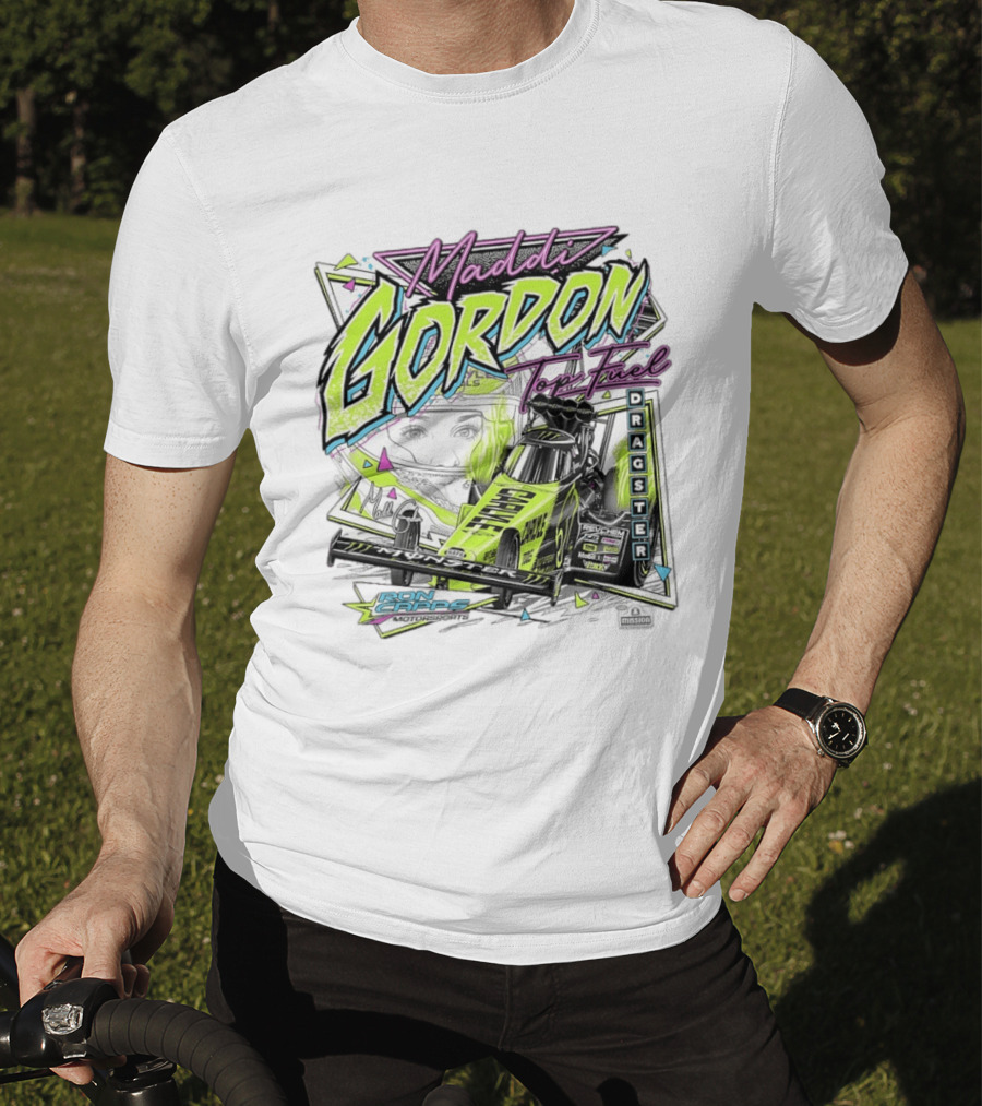 Maddi Gordon Top Fuel Dragster Ron Capps Motorsports Neon T-Shirt