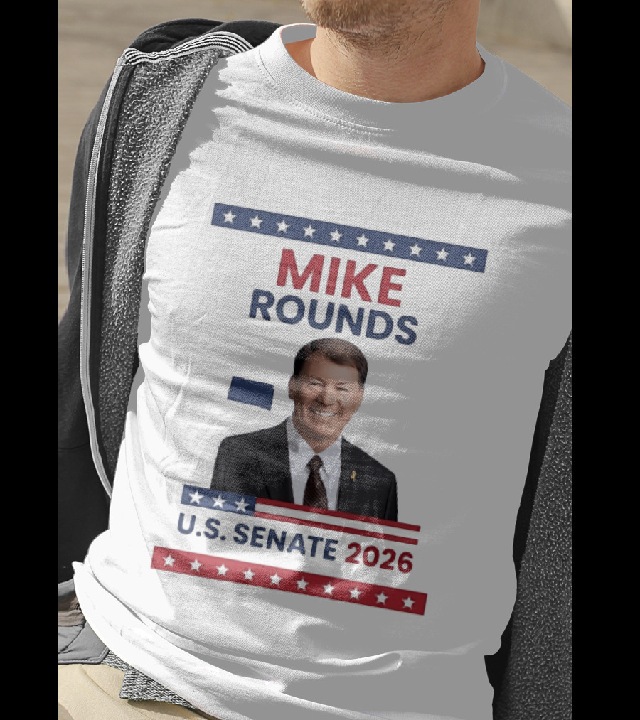 Mike Rounds U.S. Senate 2026 South Dakota USA Flag T-Shirt