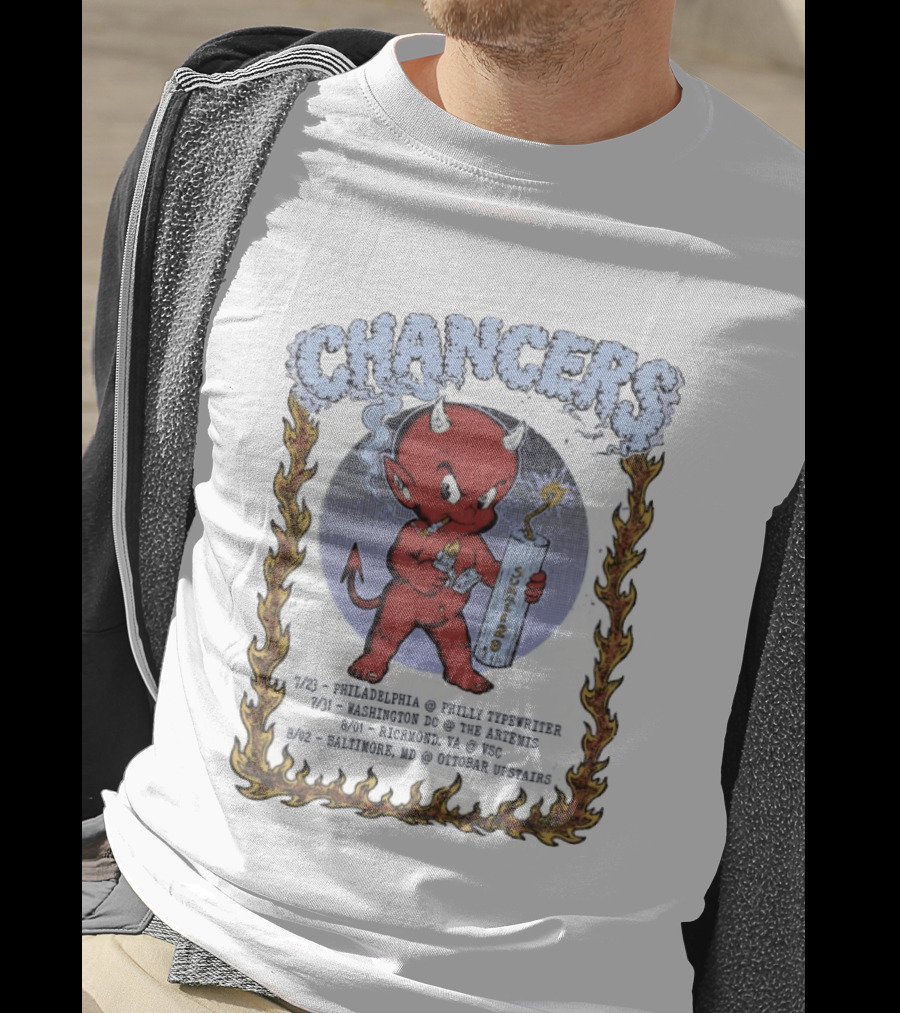 Chancers Hot Stuff The Little Devil Smoking Tour 2026 Philly Washington Richmond Baltimore T-Shirt