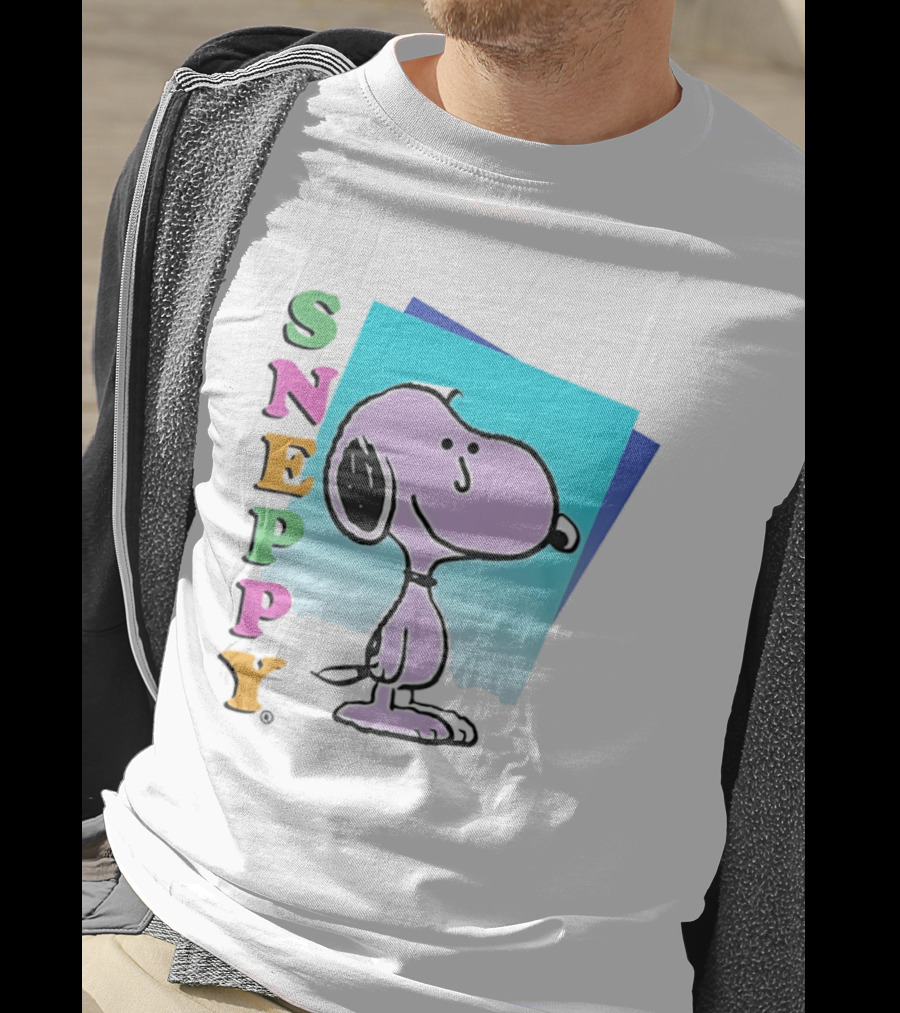 Sneppy Obvious Plant 1991 Bootleg Snoopy Cartoon Character With Multicolored T-Shirt