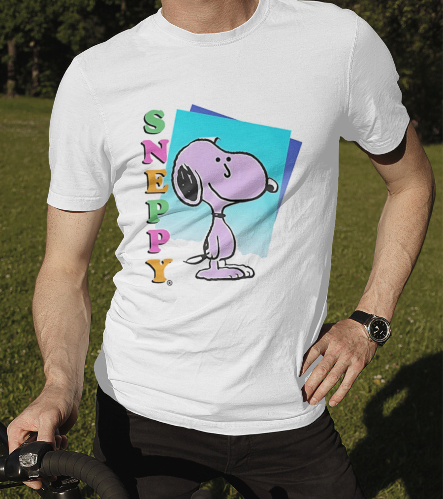 Sneppy Obvious Plant 1991 Bootleg Snoopy Cartoon Character With Multicolored T-Shirt