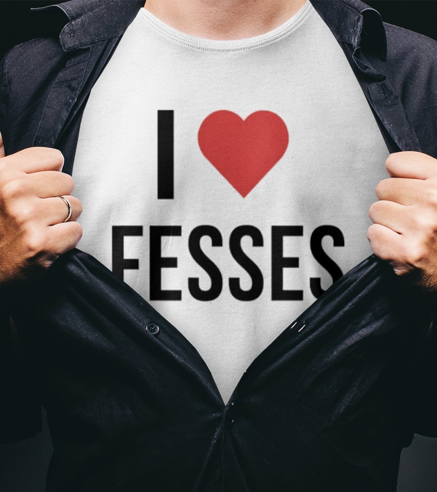 I Heart Fesses Bold Red Heart T-Shirt