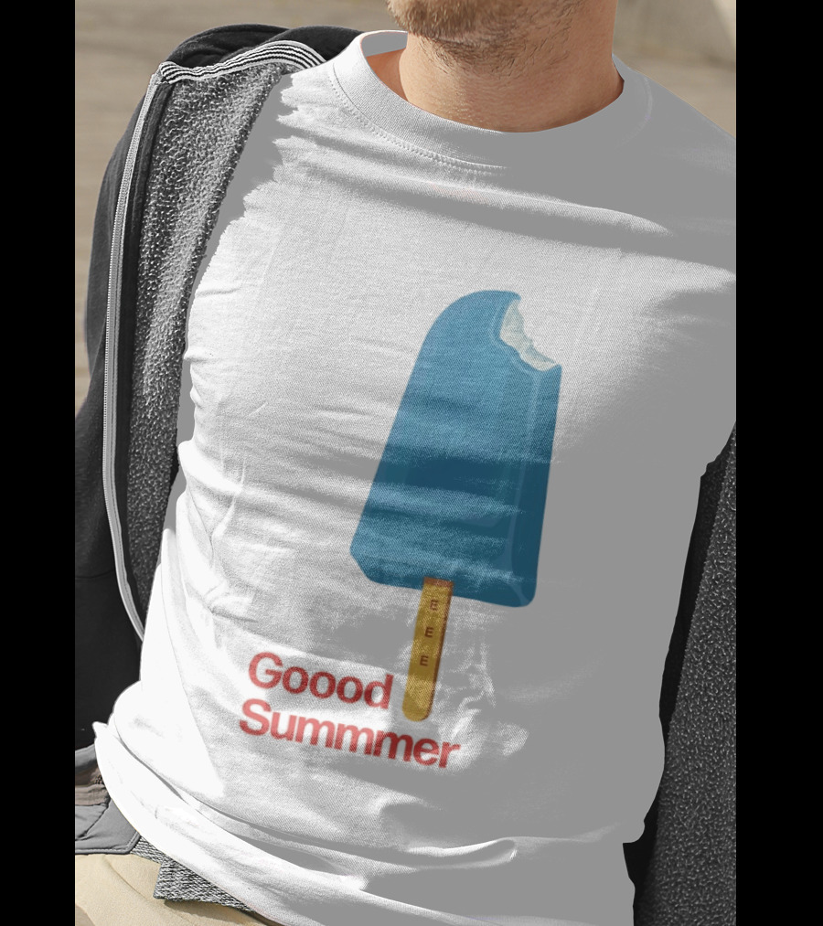 Popsicle Goood Summmer EEE Blue Ice Cream Treat T-Shirt