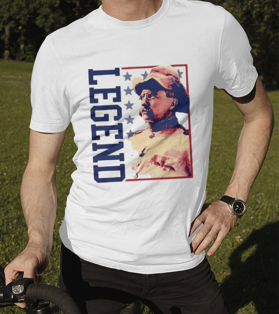 Legend Teddy Roosevelt Stars Iconic Figure T-Shirt
