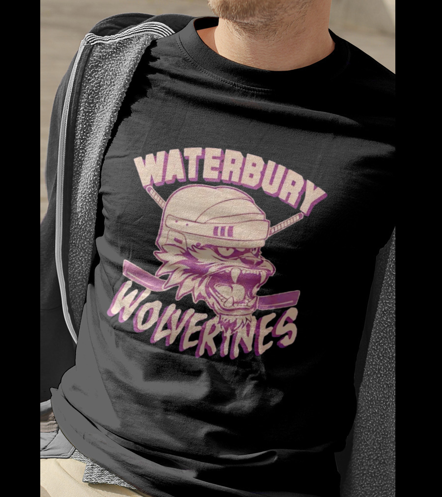 Waterbury Wolverines Happy Gilmore Hockey Helmet Wolverine T-Shirt