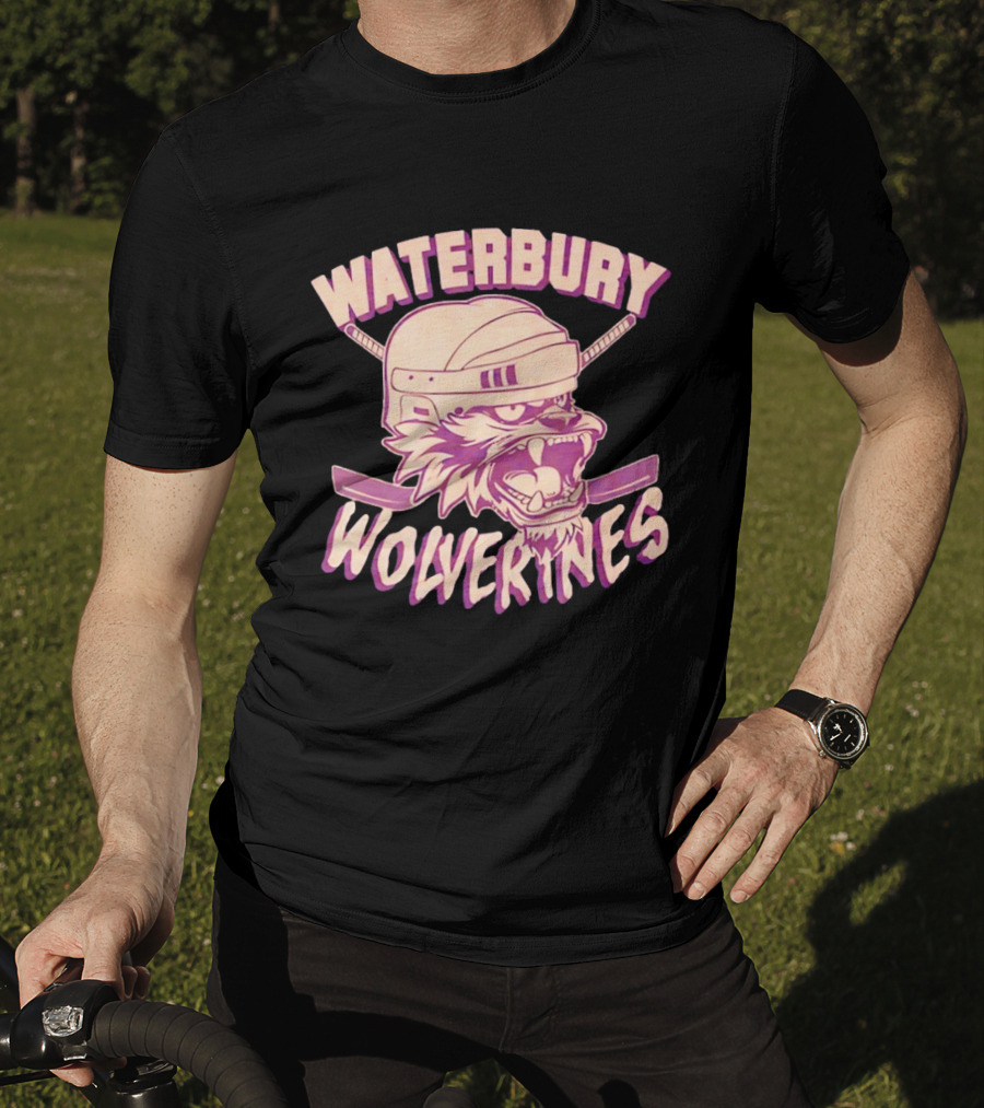 Waterbury Wolverines Happy Gilmore Hockey Helmet Wolverine T-Shirt