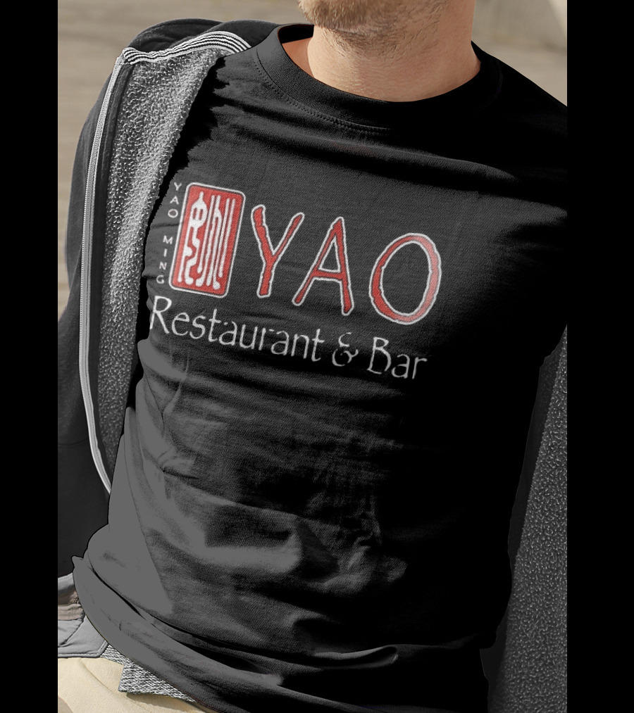 Yao Ming Restaurant & Bar 9755 Westheimer Rd. Houston TX 77042 Two Sided T-Shirt