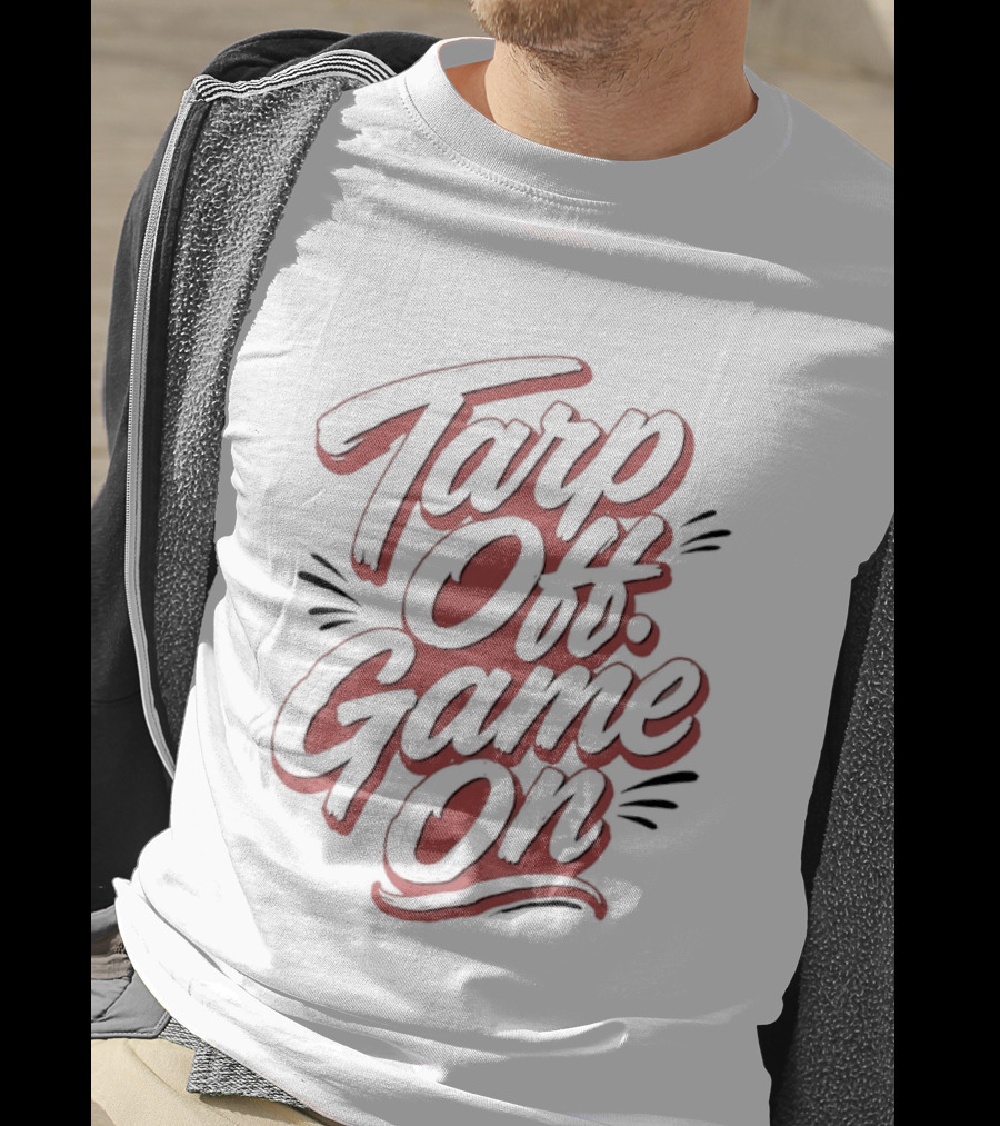 Cincinnati Reds Tarp Off Game On T-Shirt