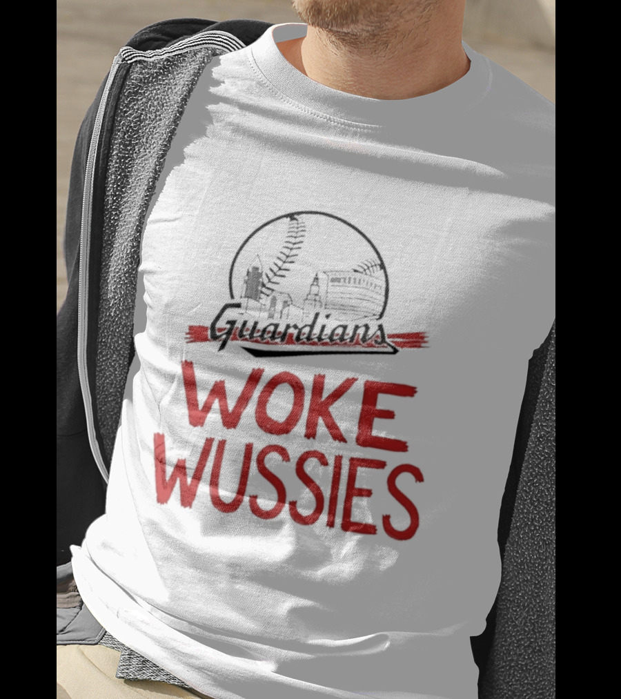 Cleveland Guardians Woke Wussies Baseball City Skyline T-Shirt