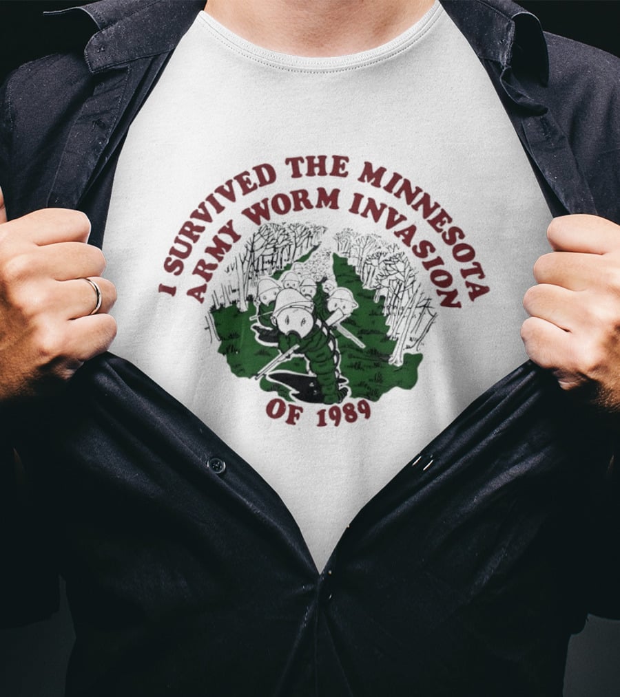 I Survived The Minnesota Army Worm Invasion Of 1989 Vintage Forest Troop T-Shirt