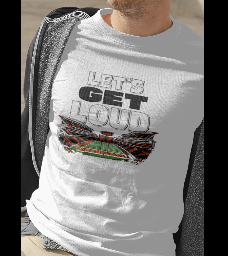 Let's Get Loud Cincinnati Bengals Cincy Football Stadium T-Shirt