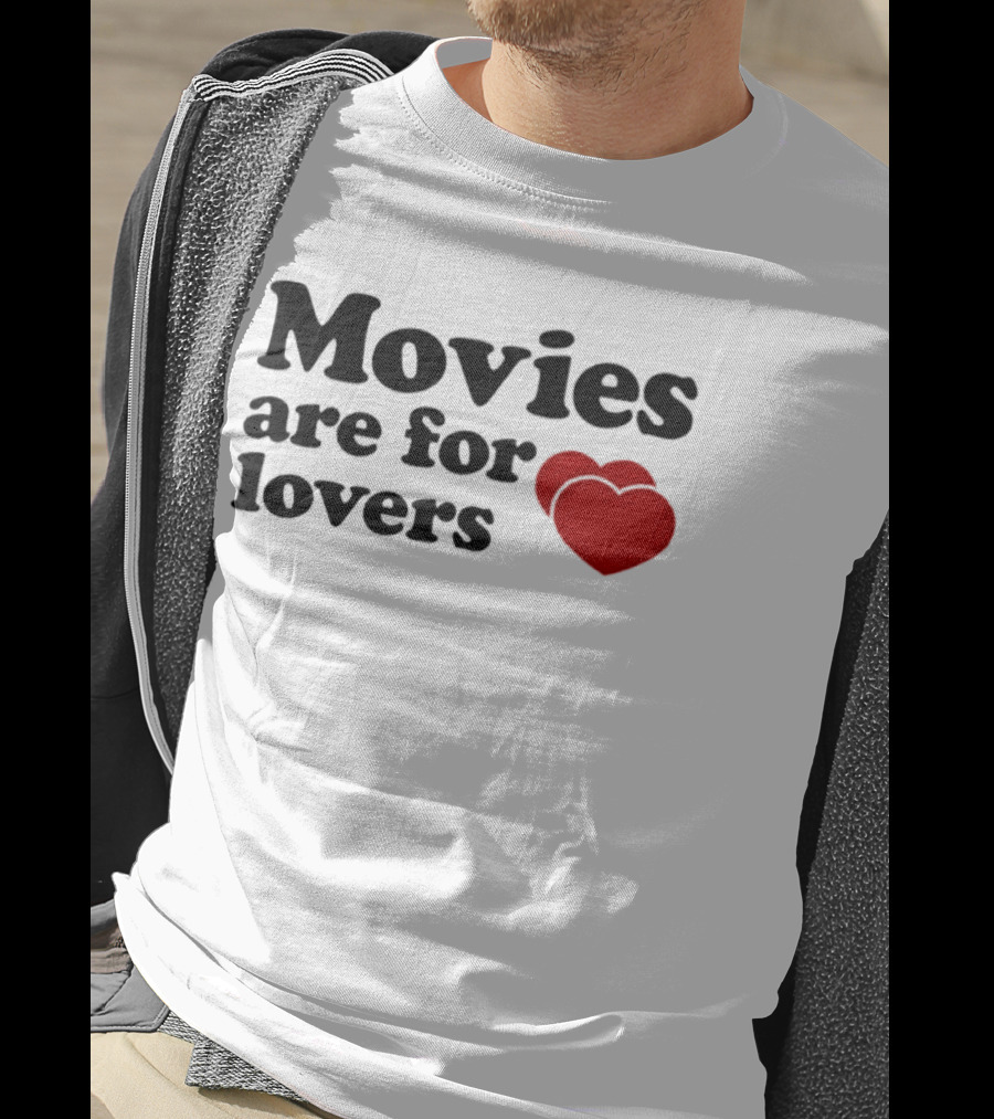 Movies Are For Lovers Red Hearts T-Shirt
