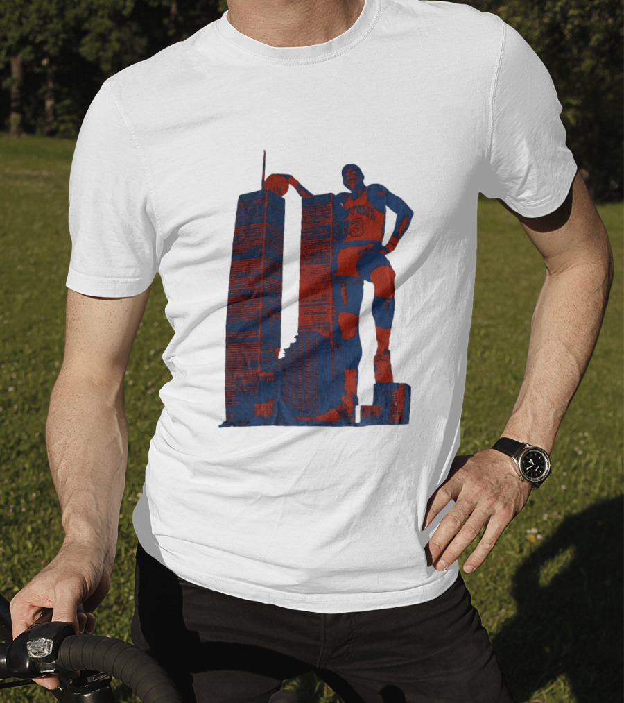 Patrick Ewing New York Knicks Twin Towers Basketball T-Shirt