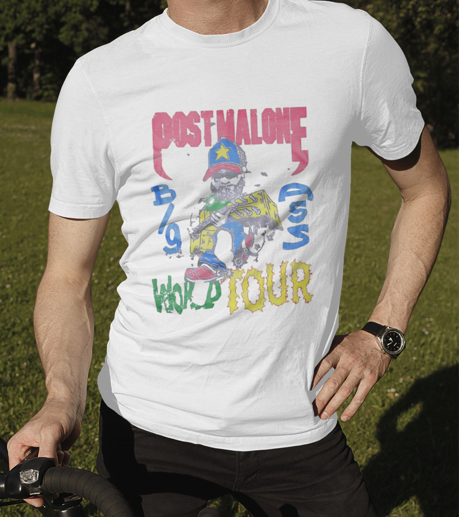 Post Malone Big Ass World Tour Cartoon T-Shirt