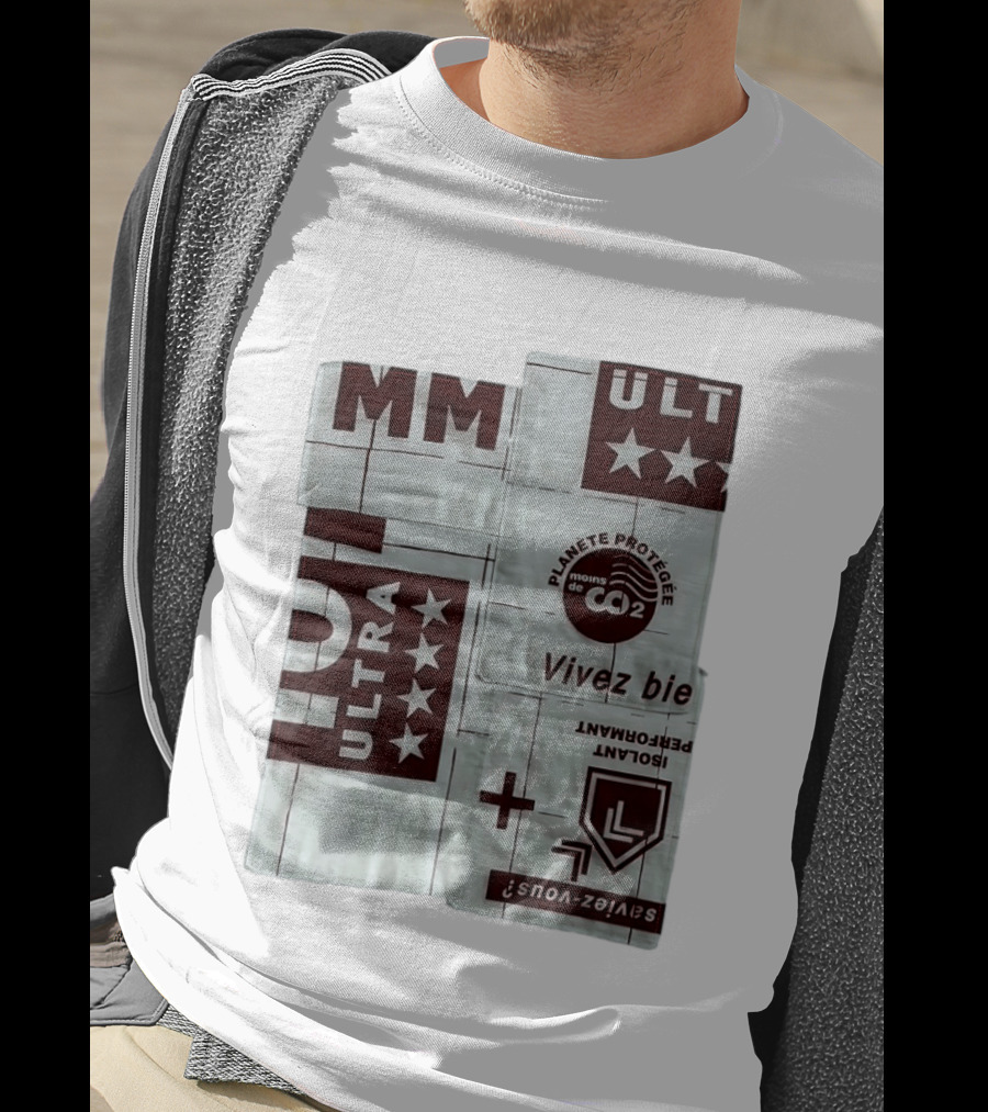 MM ULTRA Planete Protegee Moins De CO2 Vivez Bien Eco Friendly T-Shirt