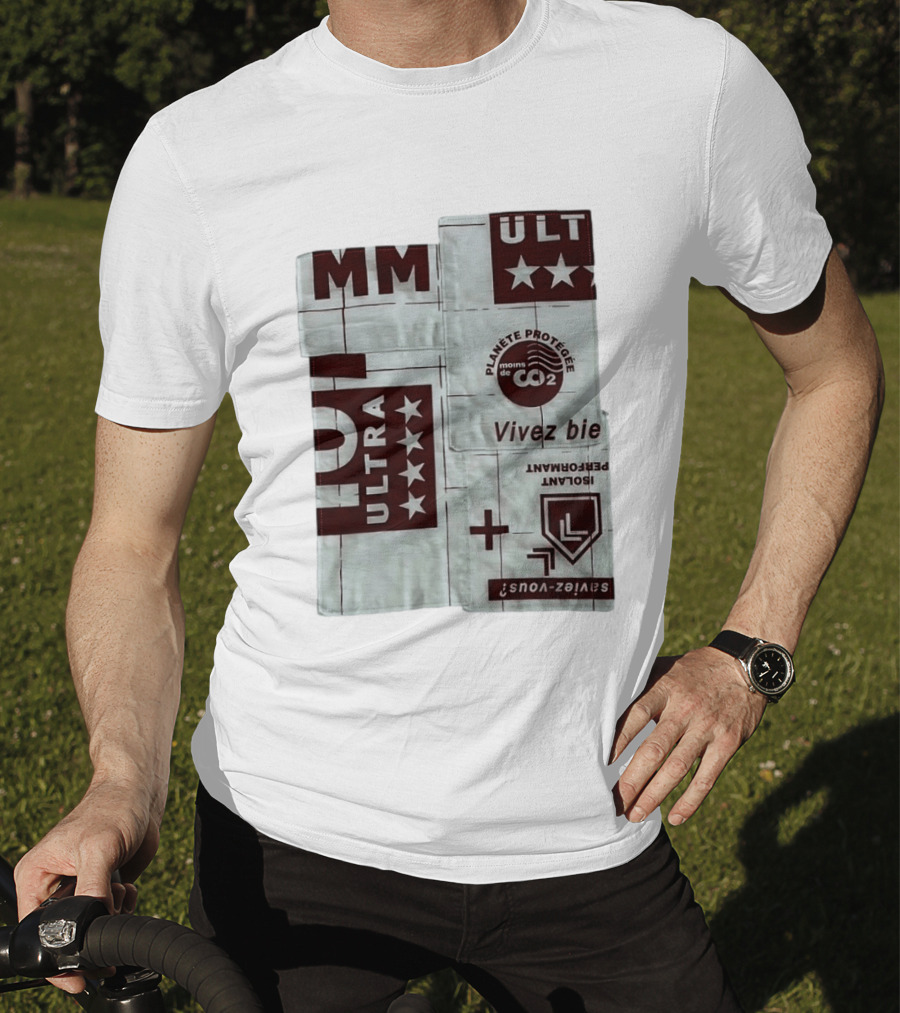 MM ULTRA Planete Protegee Moins De CO2 Vivez Bien Eco Friendly T-Shirt