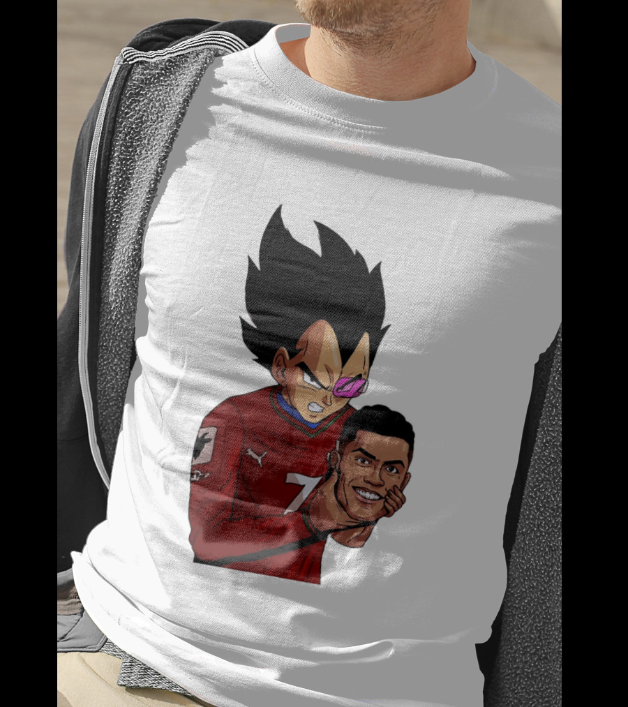 Vegeta Holding Ronaldo Head Puma Jersey Collaboration T-Shirt