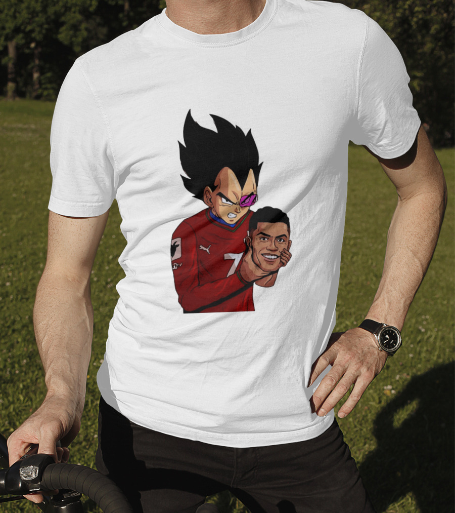 Vegeta Holding Ronaldo Head Puma Jersey Collaboration T-Shirt