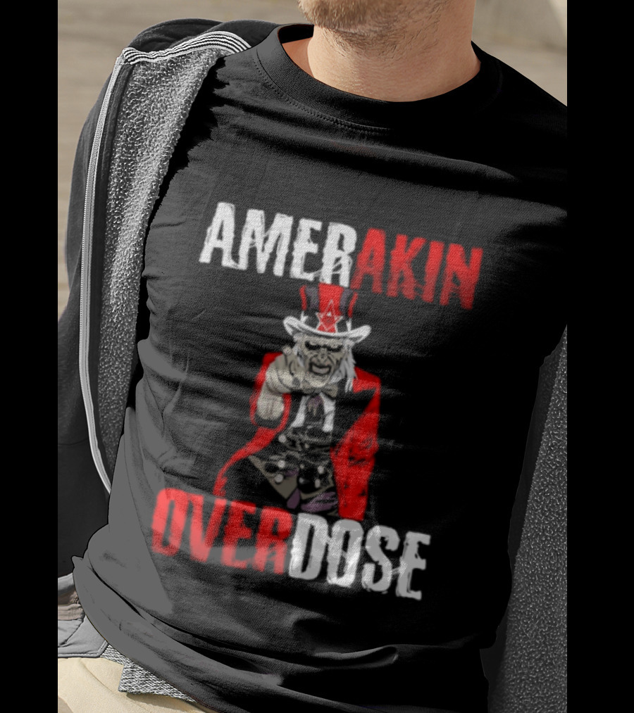 Amerakin Overdose Uncle Sam Horror Industrial Metal T-Shirt