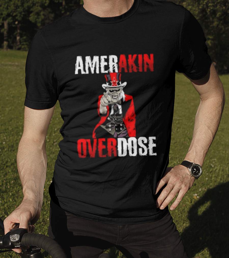 Amerakin Overdose Uncle Sam Horror Industrial Metal T-Shirt