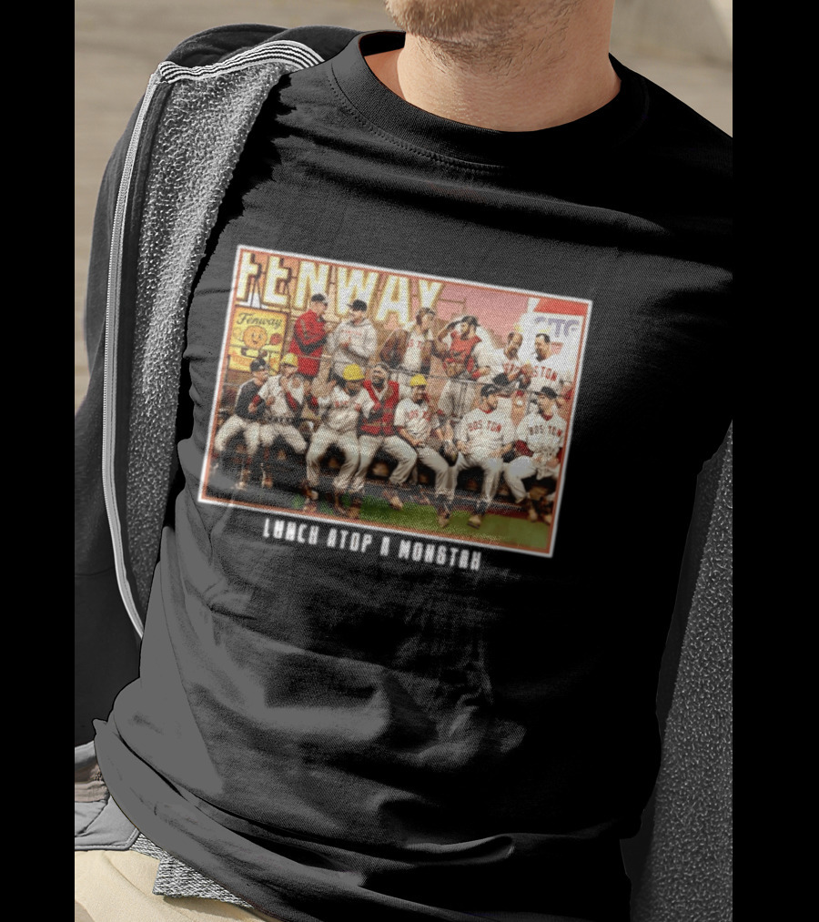Boston Red Sox Fenway Park Players Lunch Atop A Monstah T-Shirt